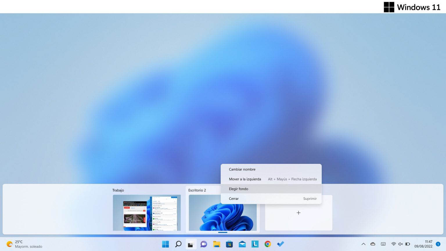 Cómo crear escritorios virtuales con Microsoft Windows 11