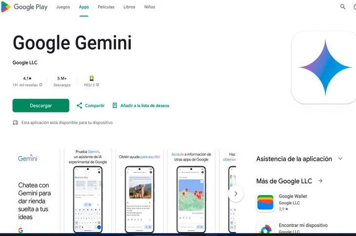 Gemini ya está disponible para su descarga gratuita en móviles