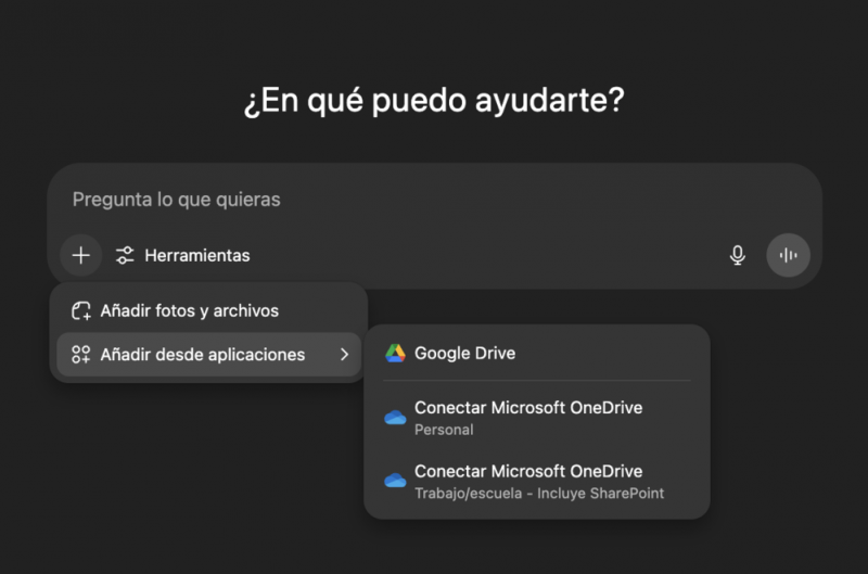 Cómo conectar Google Drive u OneDrive a ChatGPT