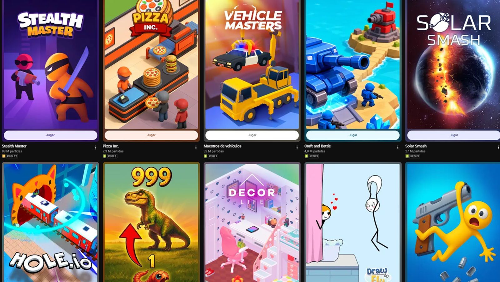 Juegos en Youtube