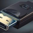 Primer plano del conector del monitor de vídeo del cable