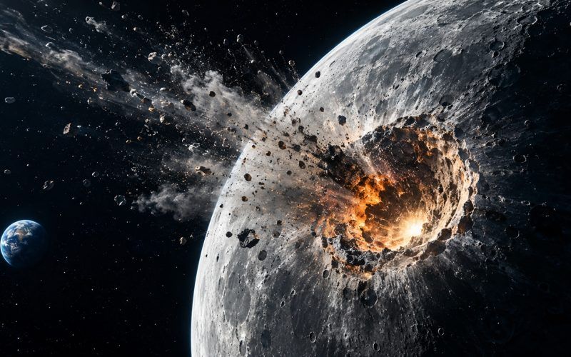 impacto en la luna