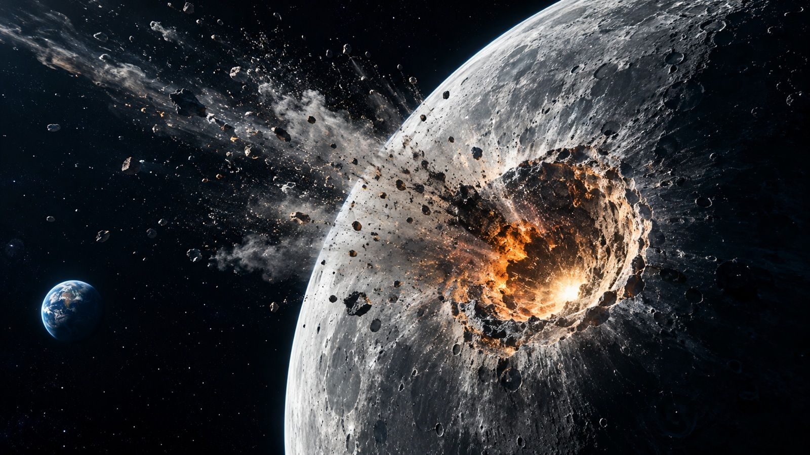 impacto en la luna