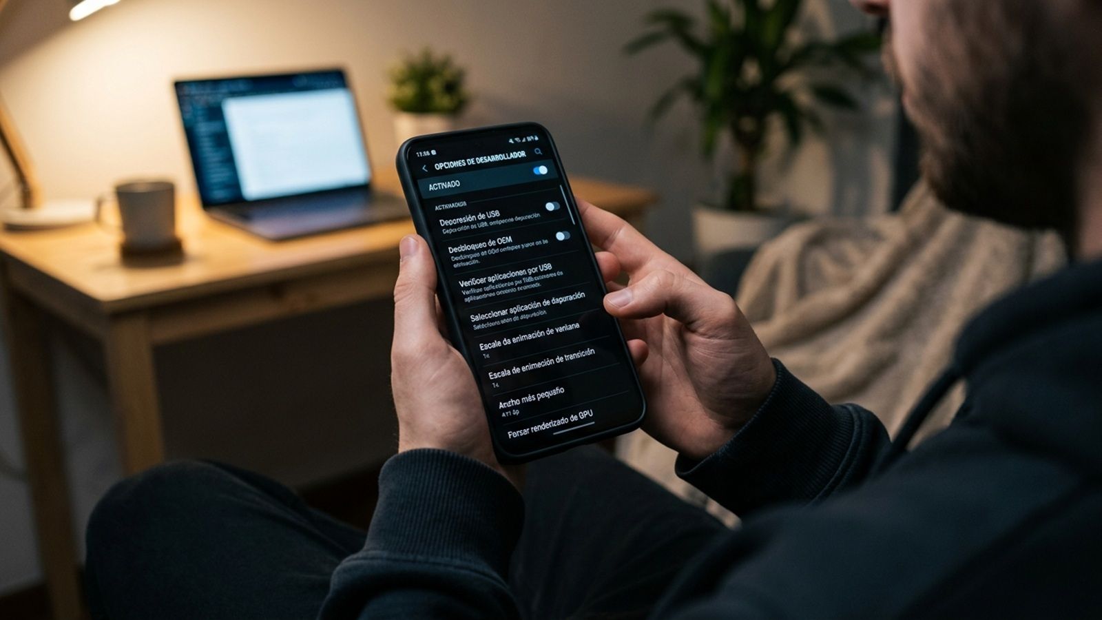 movil opciones desarrollador