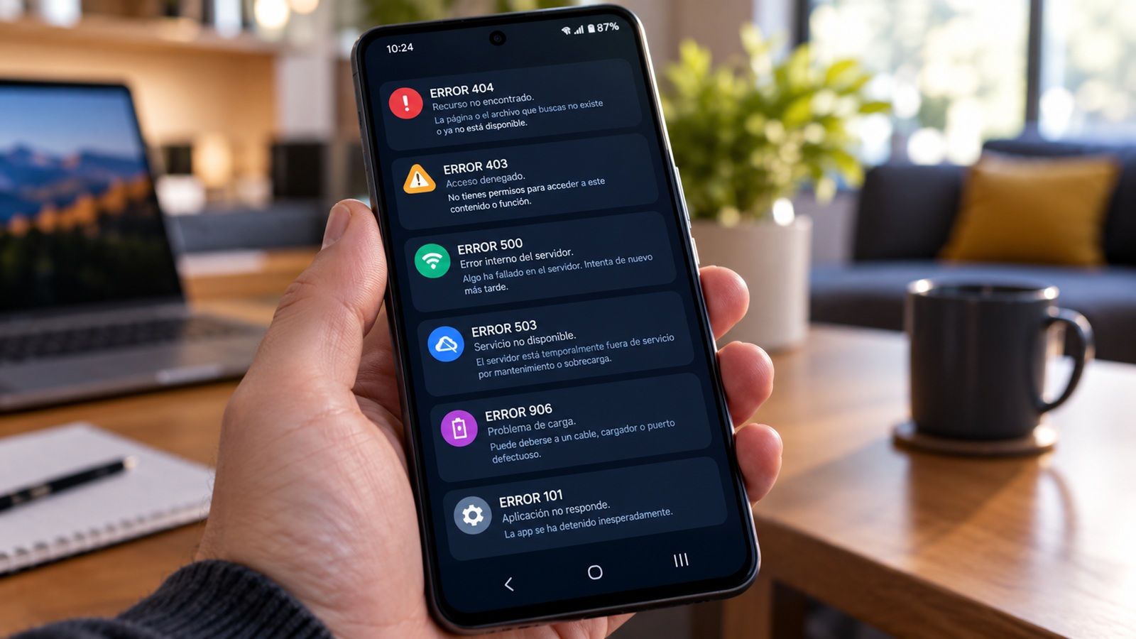 codigos de error de android