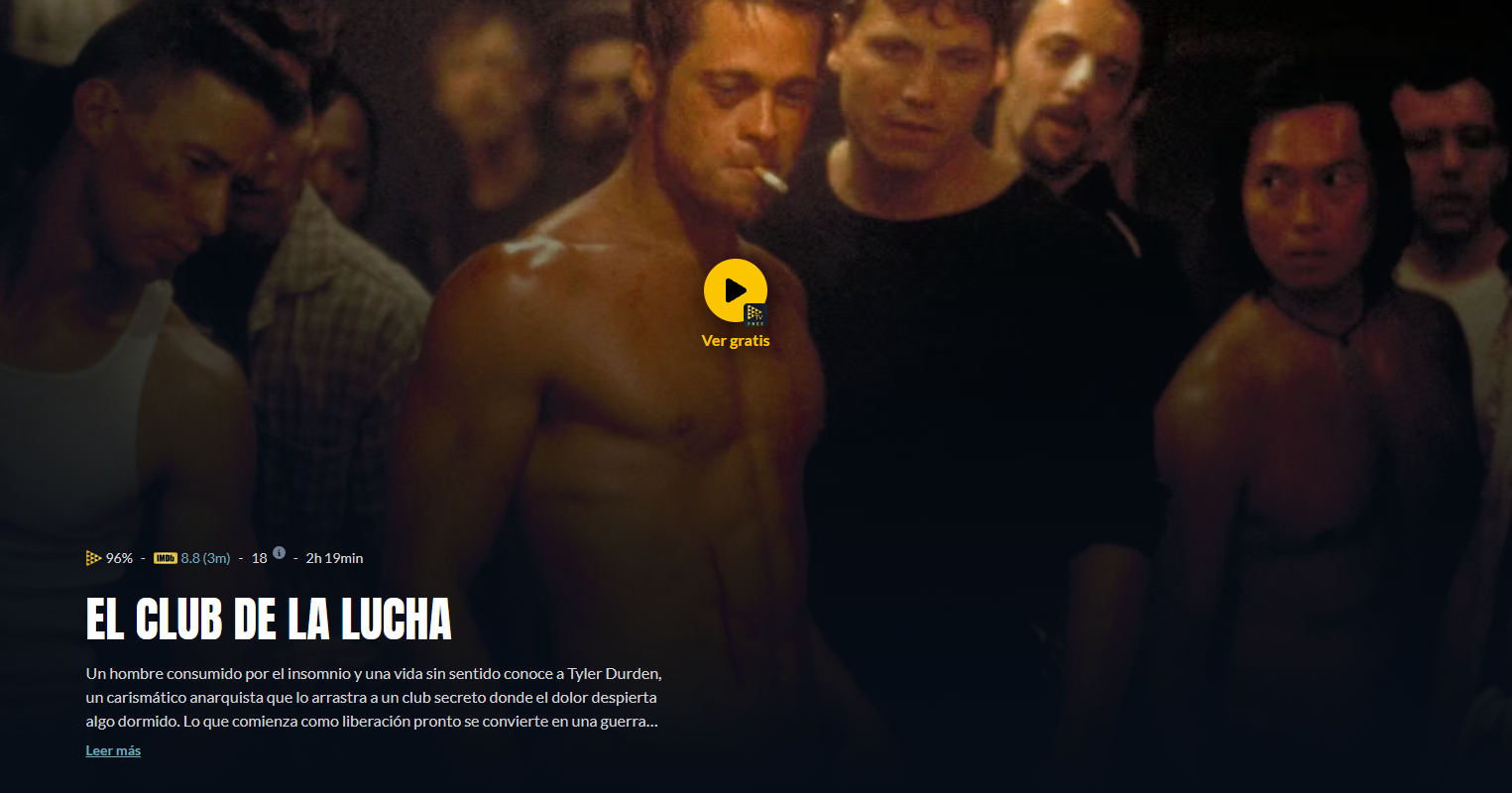 el club de la lucha justwatch tv