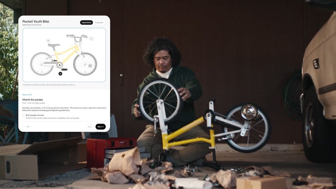 montando una bici con chatgpt