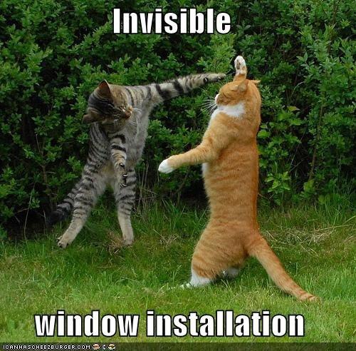 Instalación de ventana invisible