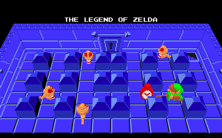 3_D_LOZ_scene__Dungeon_2_Ropes_by_NES__still_the_best