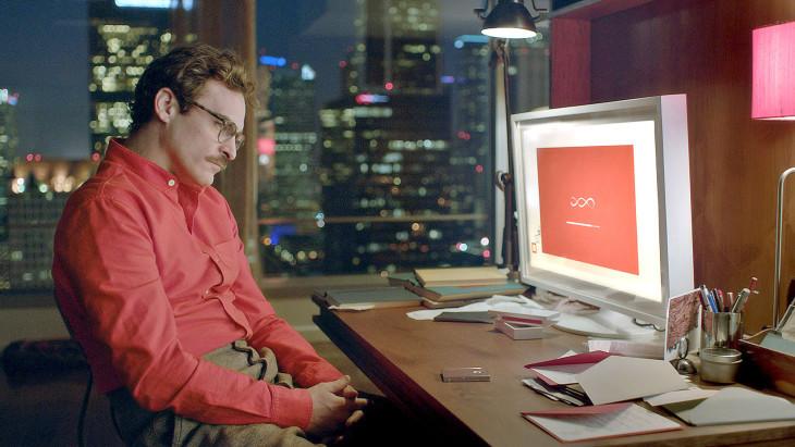 JOAQUIN PHOENIX as Theodore in the romantic drama "HER," directed by Spike Jonze, a Warner Bros. Pictures release.