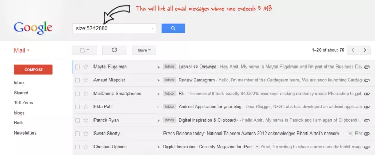 Cómo borrar todos los emails de mayor tamaño en Gmail y recuperar el espacio