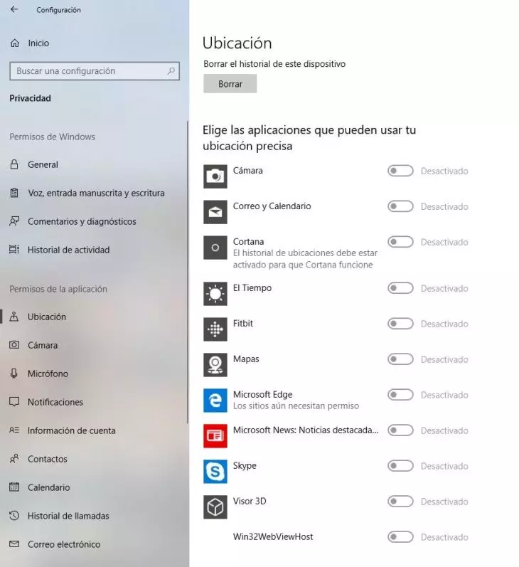 Cómo administrar permisos de aplicaciones en Windows 10