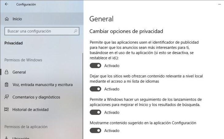 5 ajustes de privacidad que debes cambiar en Windows 10