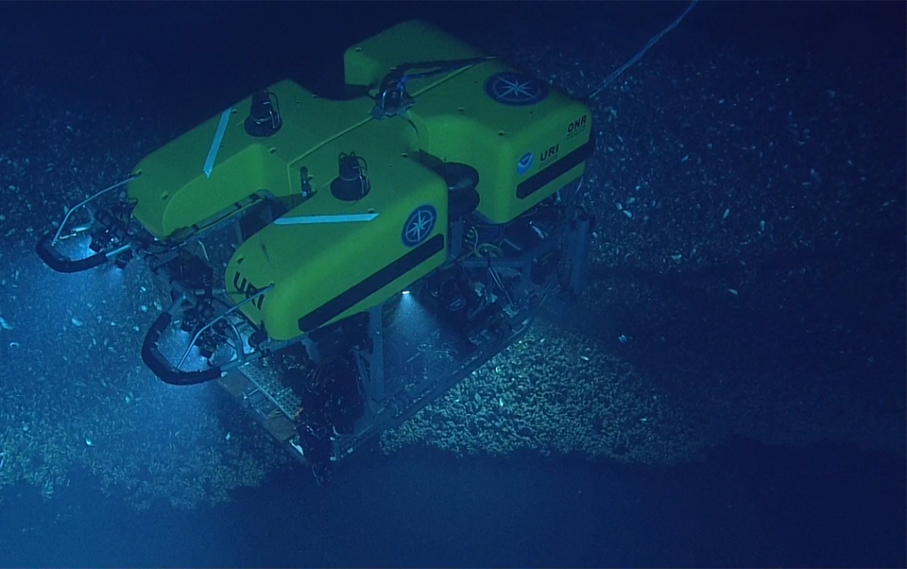 Uno de los vehículos submarinos de operación remota que participaron en la expedición.
