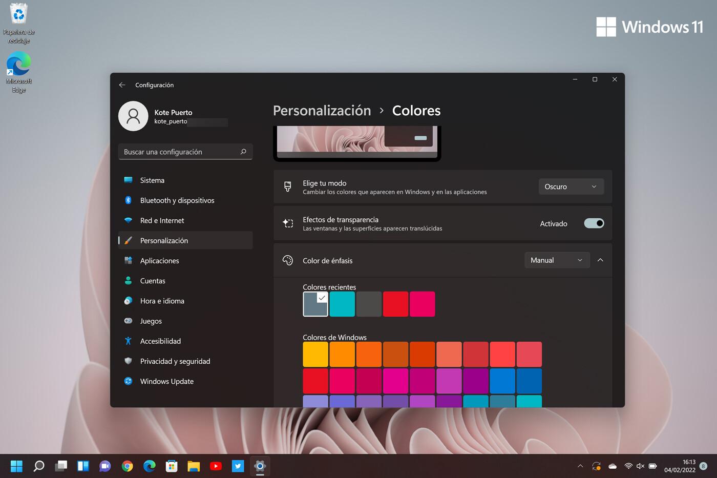 personalizar aspecto Windows 11