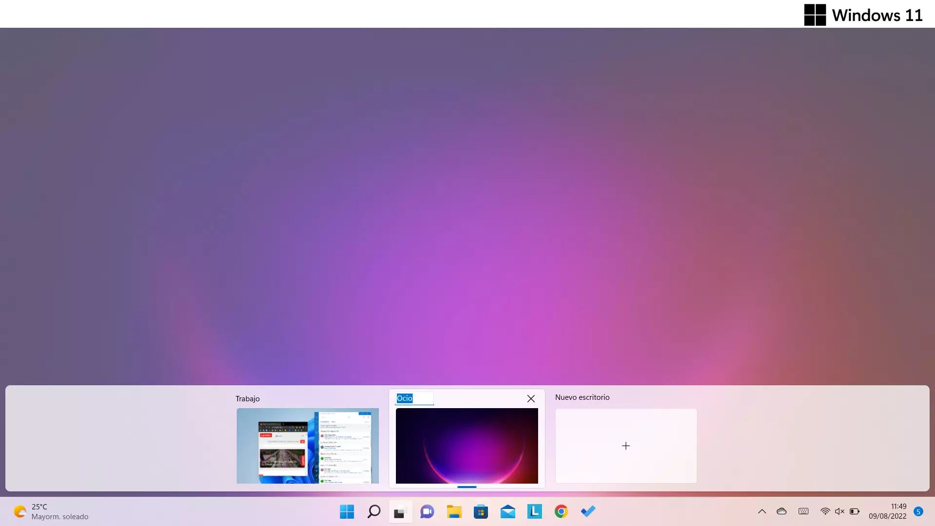 Como crear escritorios virtuales con Microsoft Windows 11